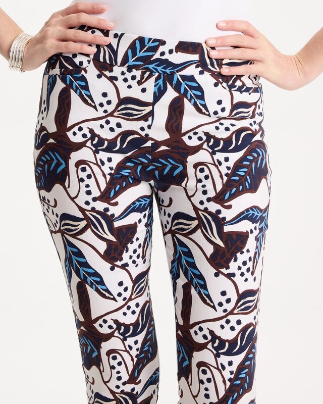Forest Print Brigitte Slim Pull-On Crop Pant - image 4